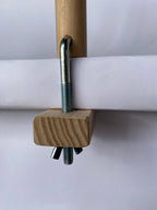 Warping Stake with Table Clamp – Wooden Loom Tensioning Peg