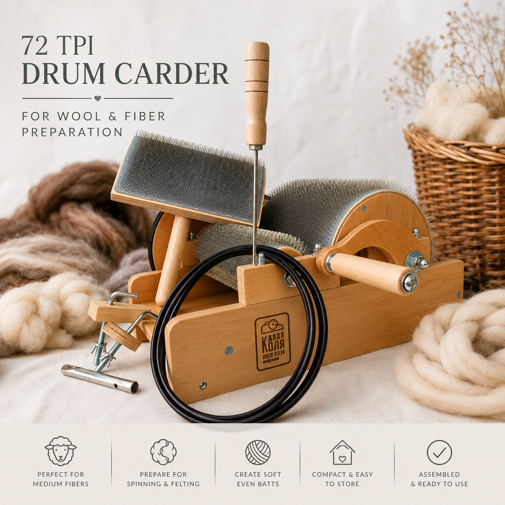 72 TPI Drum Carder for Wool