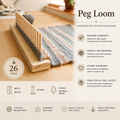 Peg Loom for Weaving | Wooden Loom for Rugs, Blankets, Scarves & Yarn Crafts
