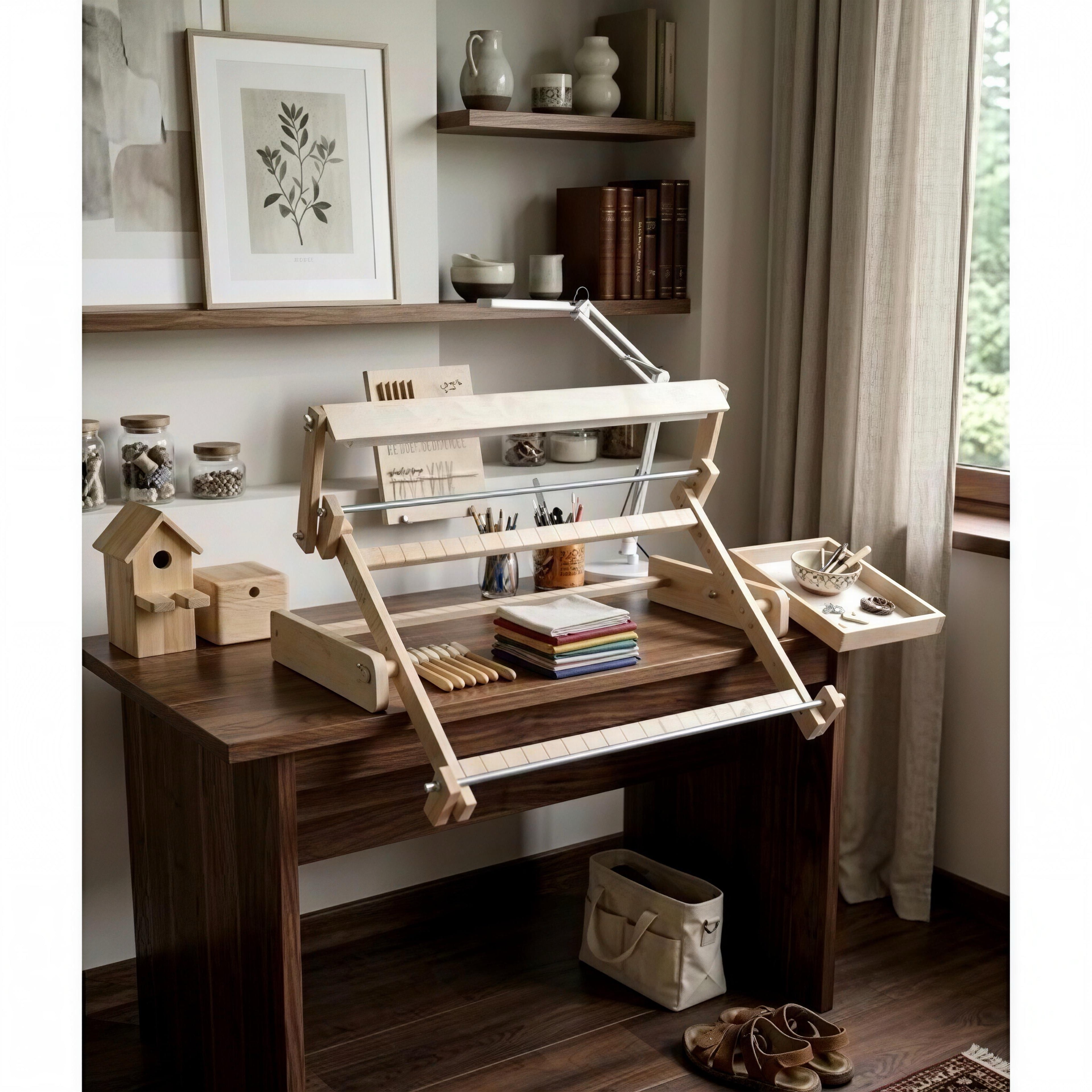 Wooden Beading Loom 500x400mm with Built-in LED Light