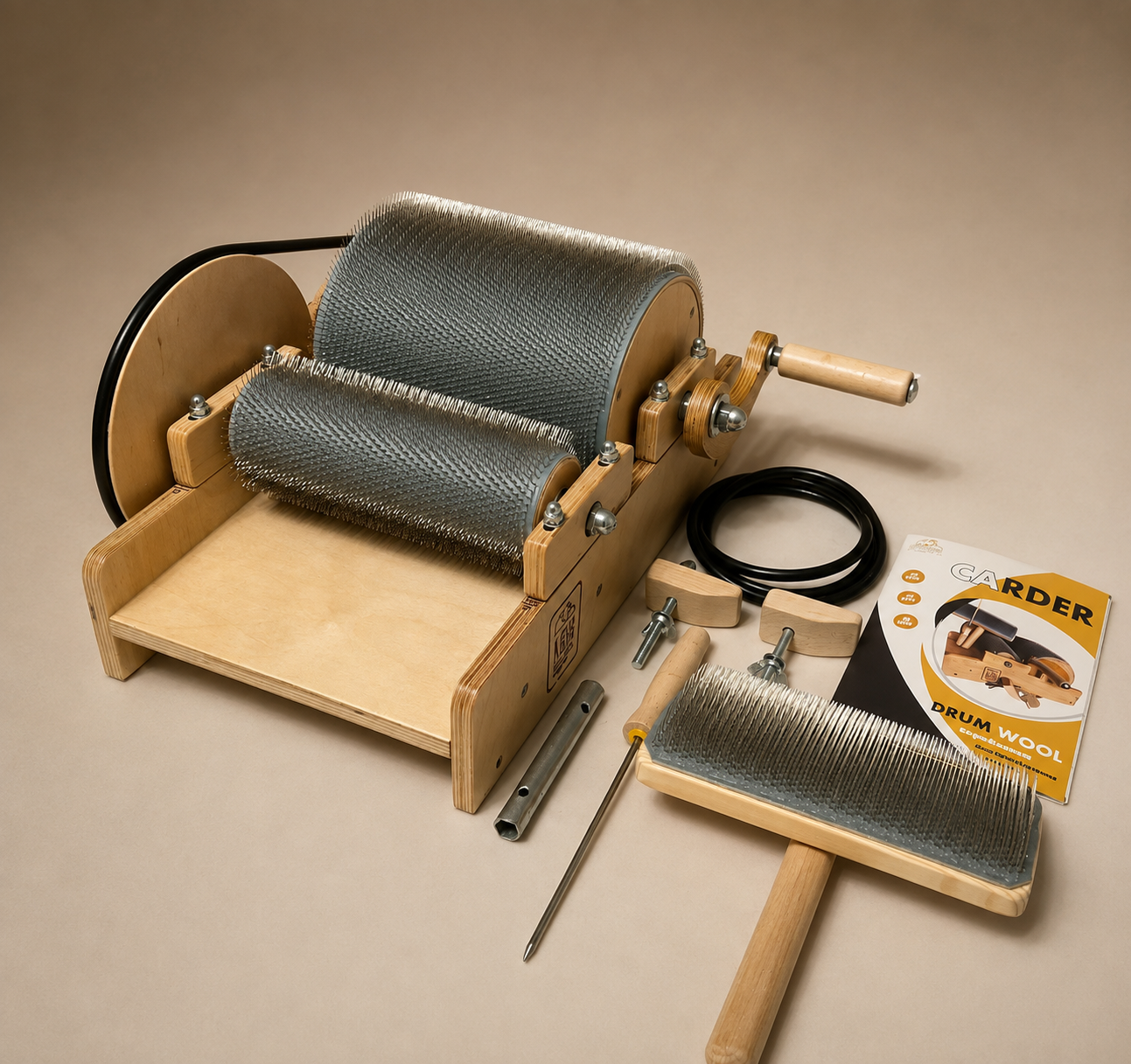 108 TPI Mini Drum Carder for Fine & Delicate Fibers