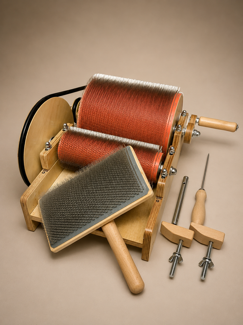 120 TPI Mini Drum Carder for Ultra-Fine & Delicate Fibers