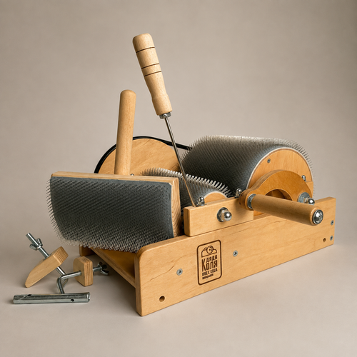 96 TPI Mini Drum Carder for Wool Fine Fibers