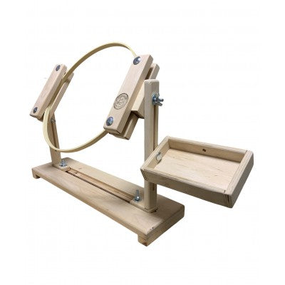 Embroidery Hoop Holder Stand with Double Clamp — Wooden Craft Stand