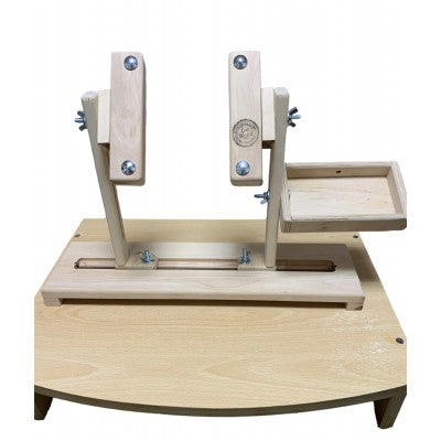 Embroidery Hoop Holder Stand with Double Clamp — Wooden Craft Stand