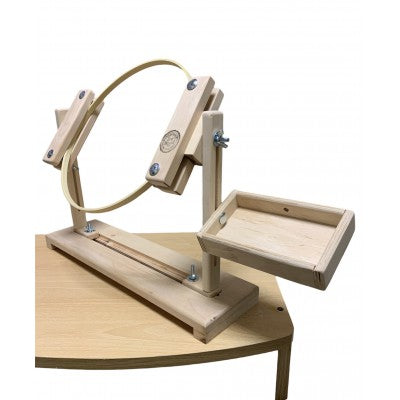 Embroidery Hoop Holder Stand with Double Clamp — Wooden Craft Stand