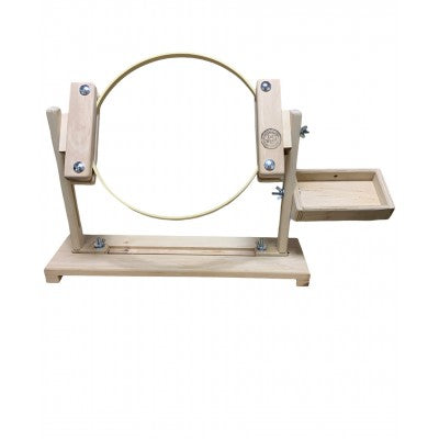 Embroidery Hoop Holder Stand with Double Clamp — Wooden Craft Stand
